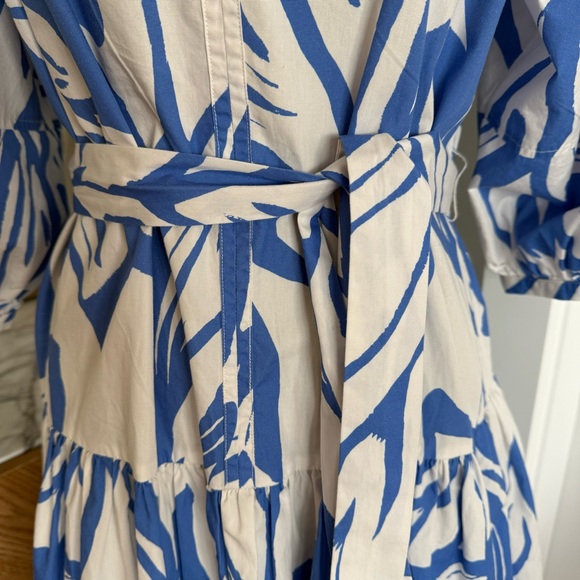 Staple the Label Mariella Smock Blue and White Patterned Dress - Picture 11 of 16